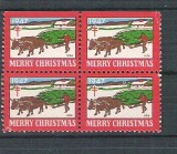 USA, Cinderella 1947 Christmas x 4, MNH, imperf. top L.089, Nestampilat