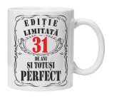 Cana alba personalizata &quot;editie limitata&quot;31 ani, INOVATIX&reg;. 330ml, Oem