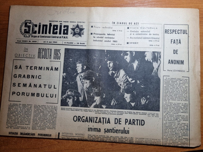 scanteia 6 mai 1965-regiunea arges,articol horia lovinescu