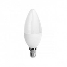 Bec LED C37 7W Alb Rece 6400K soclu E14 220V tip Lumanare UB60063 foto