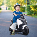 HOMCOM motocicleta electrica pentru copii 6V, alba, Alb