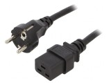 Cablu Alimentare CEE 7/7 la IEC C19 3m 16A Negru, Logilink