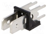Conector spadă 6,3mm THT alamă 500V KEYSTONE