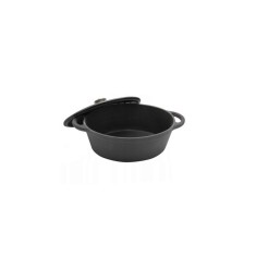Cratita, oala din fonta cu capac, ovala, 29x21,5x10,7 cm, 4.5 litri, negru, Kinghoff