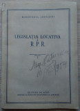 Ministerul Justiției / Legislația locativa a R. P. R. - ediție 1954