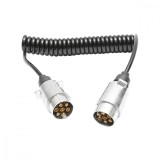 Cumpara ieftin Cablu electri flexibil 2.5M cu 7 pini pentru remorca cu 2 fise tata metalice