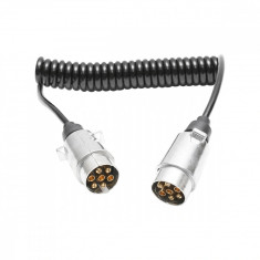 Cablu electri flexibil 2.5M cu 7 pini pentru remorca cu 2 fise tata metalice