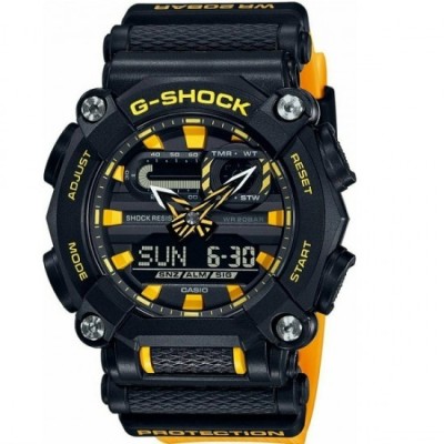Casio G-Shock Analogic/Digital Ceas Bărbați 49,5mm Cronograf Baterie cu Căciuc Neagră Curea GA-900A-1A9ER foto