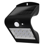 Lampa solara LED, 14 x LED, 1.5 W, 4000 K, lumina alb neutru, Negru, General