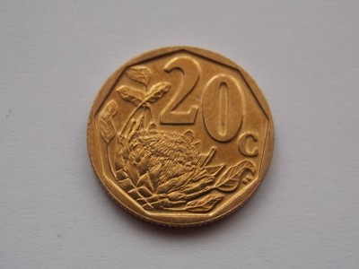 20 CENTS 2003 AFRICA DE SUD-AFORIKA BORWA-UNC foto