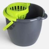 Galetă Rotundă Gri pentru Mop cu Storcator Verde, CMCLASS