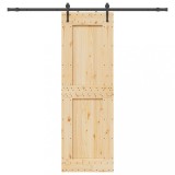 VidaXL Ușă glisantă cu set de feronerie 70x210 cm, lemn masiv de pin