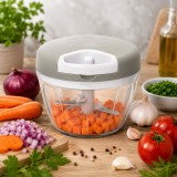 Tocator manual pentru legume cu sfoara, 3 lame inox, recipient 500 ml
