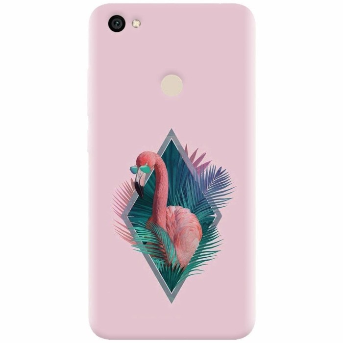 Husa silicon pentru Xiaomi Redmi Note 5A, Flamingo With Sunglass