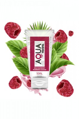 Lubrifiant Aqua Travel Aroma Zmeura 50 ml foto