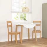 Set 2 Scaune Sufragerie Lemn Masiv Cauciuc, 40x48x89cm, Natural, Ergonomice, Bucatarie/Living, Greutate Max 110kg