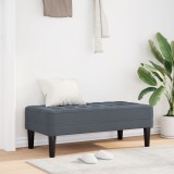 Gossi banca gri inchis 113 cm din catifea