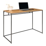 Cumpara ieftin Birou Vita, cadru negru cu aspect de stejar 100x45x75 cm
