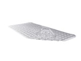 Covoras de baie antiaderent Waveliv, silicon, transparent, 88 x 44 cm