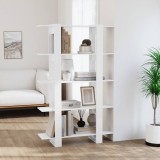 VidaXL Bibliotecă/Separator cameră, alb extralucios, 100x30x160 cm