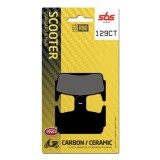SBS - Plăcuțe de fr&acirc;nă 129CT pentru scuter (Carbon/Ceramic)