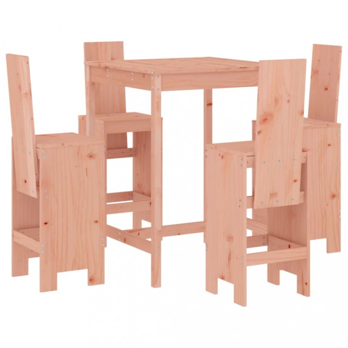 Set bar de gradina, 5 piese, lemn masiv douglas