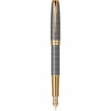 Stilou penita aur Parker Sonnet Chiselled Silver GT