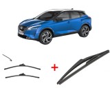 Cumpara ieftin Set 3 stergatoare NISSAN QASHQAI III (J12) 2021, pentru parbriz si luneta, Valeo Silencio