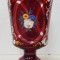 Biedermeier, Pahar din sticla pictat si decorat cu flori, cca. 1900