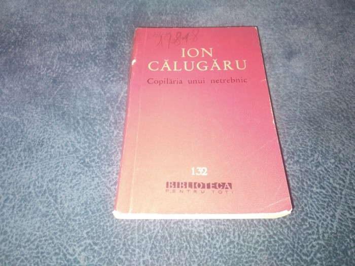 ION CALUGARU - COPILARIA UNUI NETREBNIC