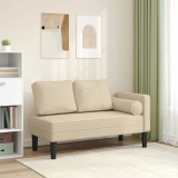 Cumpara ieftin Șezlong cu perne, crem, material textil