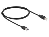 Cablu USB 2.0 DELOCK 1m USB A bilateral - USB B negru 83358
