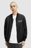 AllSaints geaca bomber UNDERGROUND BOMBER barbati, culoarea negru, de tranzitie, MJ561Z