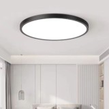 Plafoniera LED rotunda SOLIS 47 cm 70W, lumina rece 6000K, negru (5600 lm)