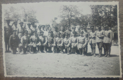 Fotografie de grup cu militari romani// tip CP foto