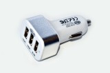INCARCATOR CU 3USB ALB/ARGINTIU SMART PHONE-CAMERA-MP3 PLAYER