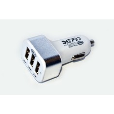 INCARCATOR CU 3USB ALB/ARGINTIU SMART PHONE-CAMERA-MP3 PLAYER