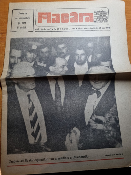 flacara 23 mai 1990-romania la vot,primul vot liber