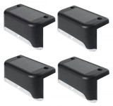 Set 4 lampi solare LED exterior, IP65, 100lm, 200mAh, 5V, 7,8 x 4,5 x 4,2cm, negru