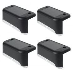 Set 4 lampi solare LED exterior, IP65, 100lm, 200mAh, 5V, 7,8 x 4,5 x 4,2cm, negru