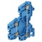 Conector de &Icirc;mbinare Șine 0,2-4mm2 2 Piste 4 Borne Albastru SNK