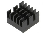 Radiator extrudat cu aripioare BGA negru 15x15mm