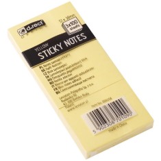 Notes adeziv 51 x 38 mm galben 3/set D.Rect