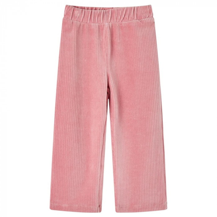 Pantaloni de copii din velur, roz, 92 GartenMobel Dekor