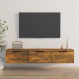 vidaXL Dulap de perete, stejar fumuriu, 102x30x20 cm, lemn compozit