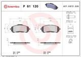 BREMBO P 61 120 PRIME LINE set placute frana,frana disc