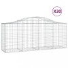 Cosuri gabion arcuite 30 buc, 200x50x80/100 cm, fier galvanizat