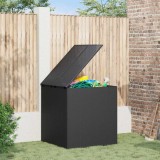 vidaXL Ladă grădină pentru perne, negru, 100x97,5x104 cm, ratan PE 317226