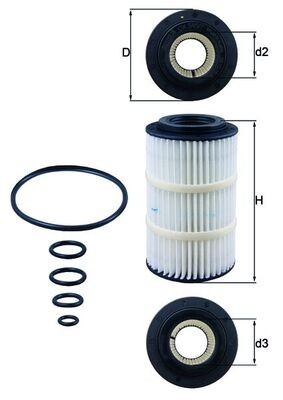MAHLE OX 345/7D Filtru ulei foto