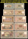 Reproducere lot de 5 bancnote Lire arabe seria specimen 1924